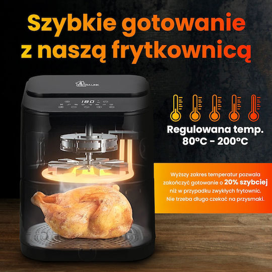Extralink Heißluftfritteuse mit Wi-Fi 5,2 l Schwarz