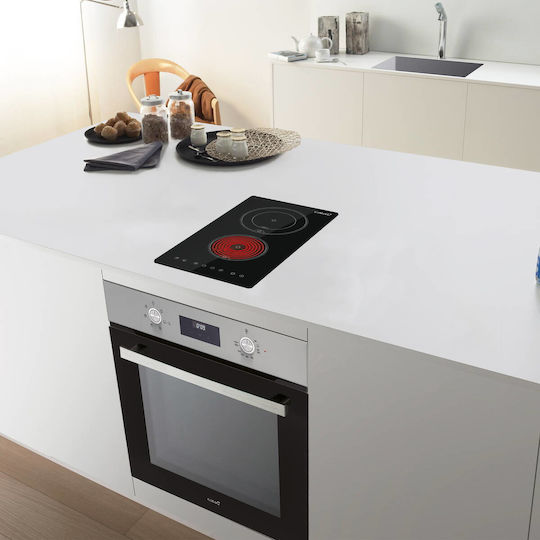 Cata Td 3002 Bk Domino Plită Ceramică Autonomă 29x52cm