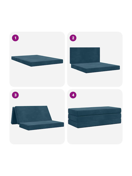Vielseitiges Sitzsack Bett Blau 140x67x45cm
