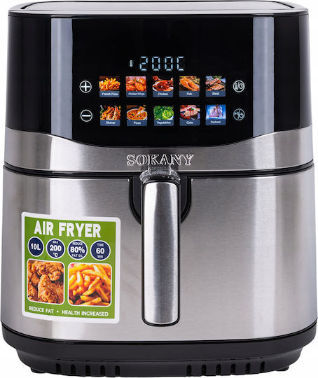 Sokany Heißluftfritteuse 10lt Schwarz SK-10095