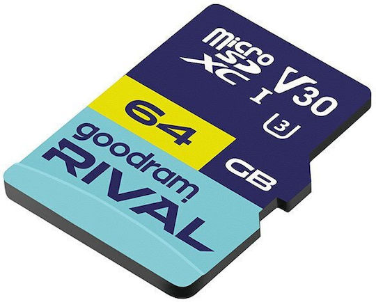 GoodRAM microSDXC 64GB U3 V30 UHS-I 100MB/s с адаптер