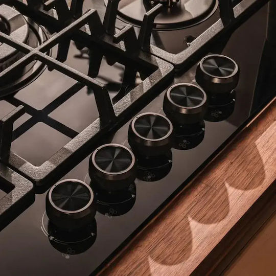 Cecotec Bolero Squad Gn 5200F Plită pe Gaz Autonomă 75x51cm Sticlă Neagră