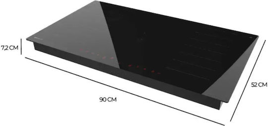 Cecotec Squad I Plită cu Inducție Autonomă cu Funcție de Blocare 90x52cm Sticlă Neagră
