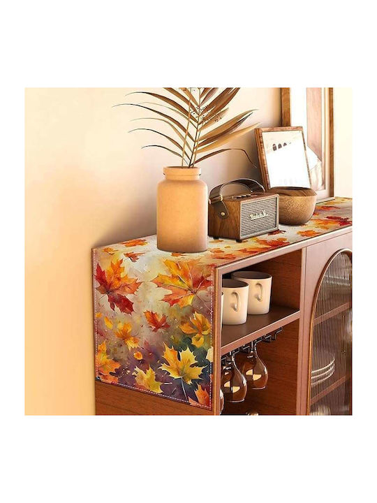 Ράνερ Λινό Table Orange 33x183εκ.