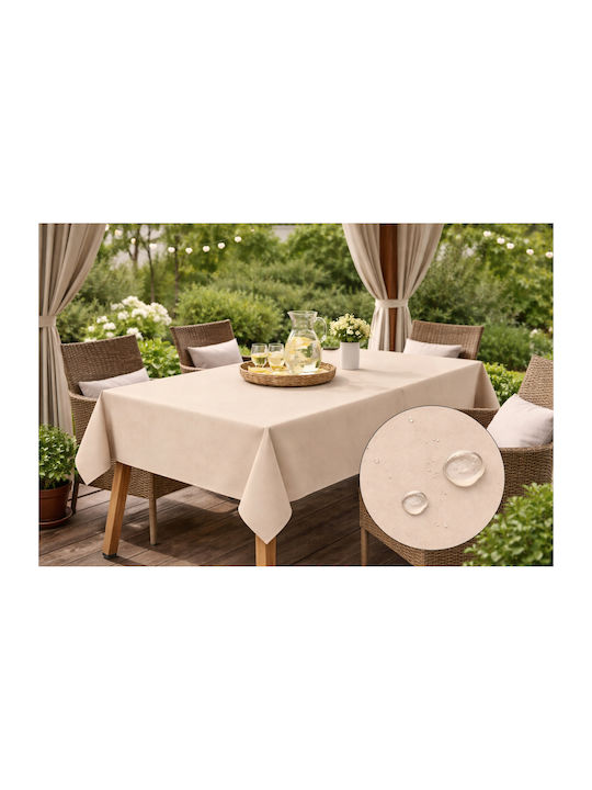 Now Art Stain Resistant Tablecloth Light Beige 155x200cm