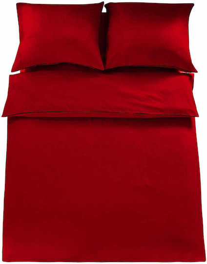 Cotton Market Set Huse Pentru Pilote Simplu 160x200cm Roșu