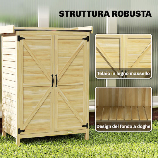 Double-leaf Wooden Cabinet 71.5x39x95 cm