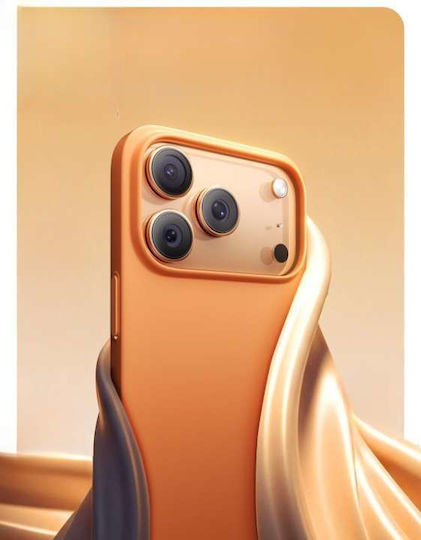 Husă Tip Carcasă Pentru Iphone 17 Pro Max Portocalie Mată Back Compatibil Cu Magsafe