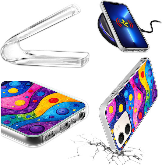 Husă Telefon Oppo A5x Fonneo Photo Back Cover Waves Set Cu Sticlă De Protecție 9h