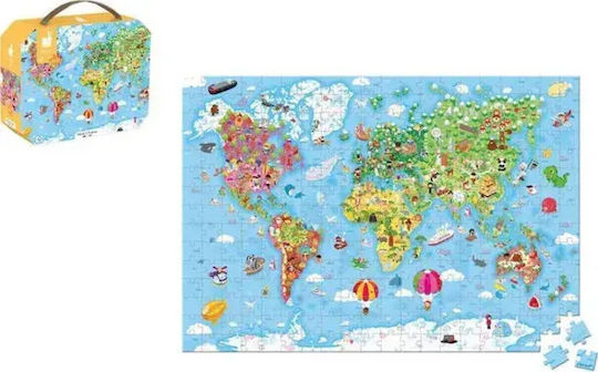 Παιδικό Puzzle Του Κόσμου Βαλιτσάκι 300pcs Janod