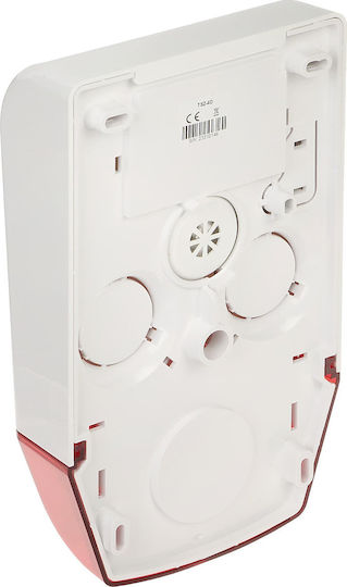 Alarm Siren Battery External Area 105dB with Red Light 4x31cm