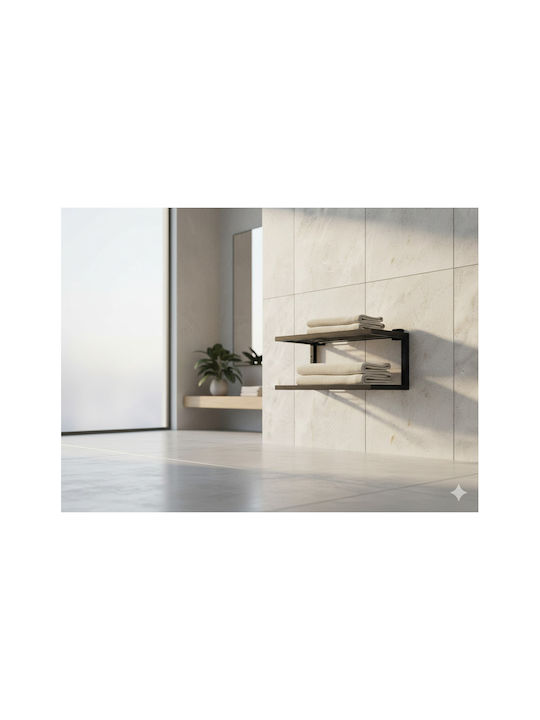 SteweHome Метална Етажерка За Баня 45x27x20см Черна