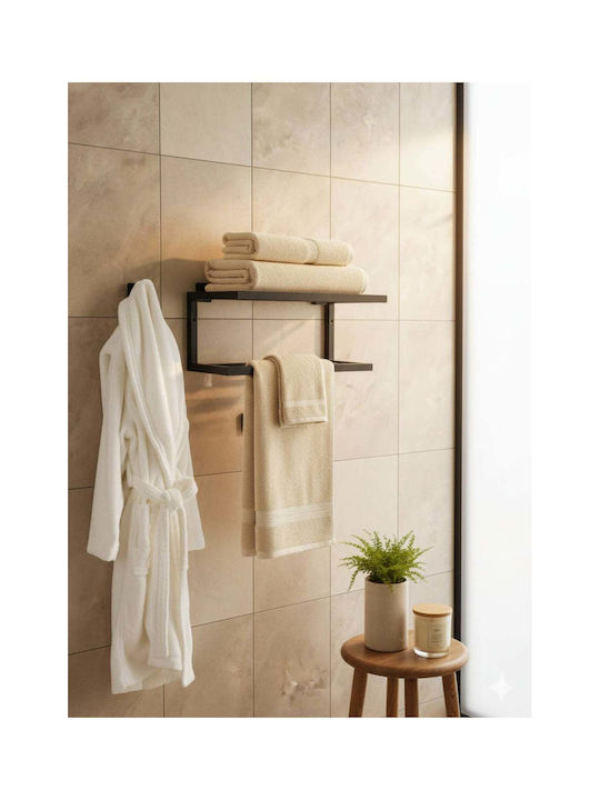 SteweHome Метална Етажерка За Баня 45x27x20см Черна
