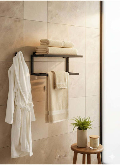SteweHome Raft Metalic Pentru Cadă 45x27x20cm Neagră