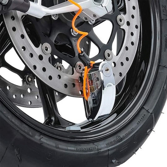 AC8305 Motorcycle Disc Brake Lock with Alarm & 6mm Pin in Black