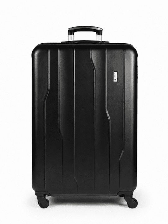 Cardinal Cabin Hard Black Suitcase With 4 Wheels Height 55cm
