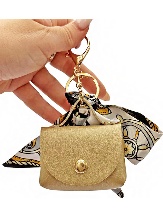9-05 Mini Leather Bag Charm Scarf Savil Μπρονζέ