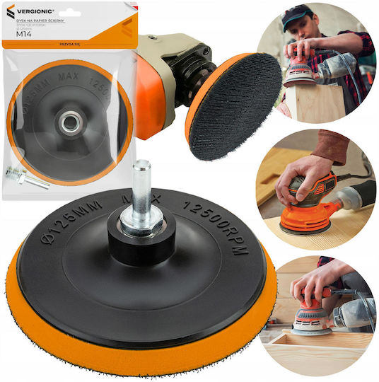 Sanding Disc Velcro Hook Loop 125mm + Drill Adapter