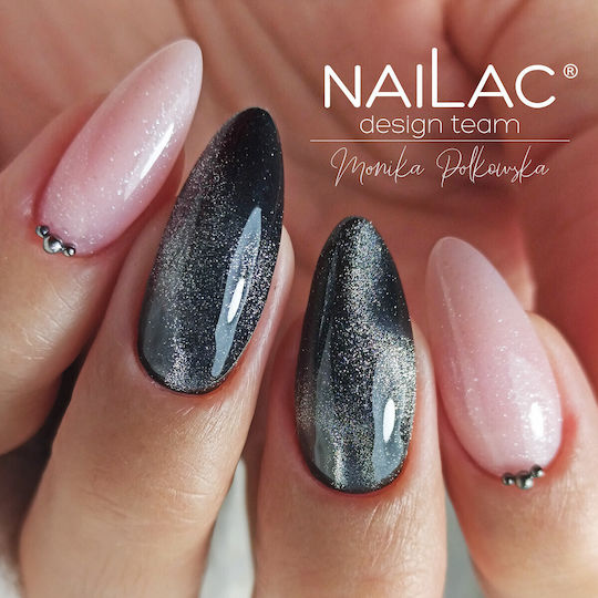 NaiLac Gel Nail Polish #409CE With Glitter Cat Eye 7ml