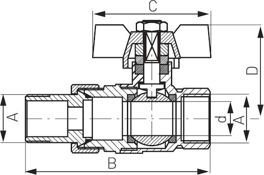 Ball Valve Union 3-4" Standard