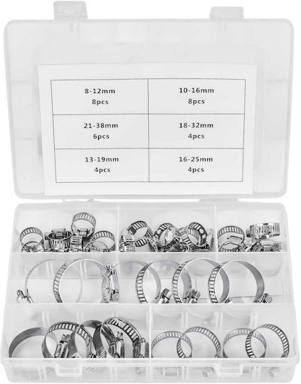 Set 34 Worm Gear Hose Clamps Kd10866