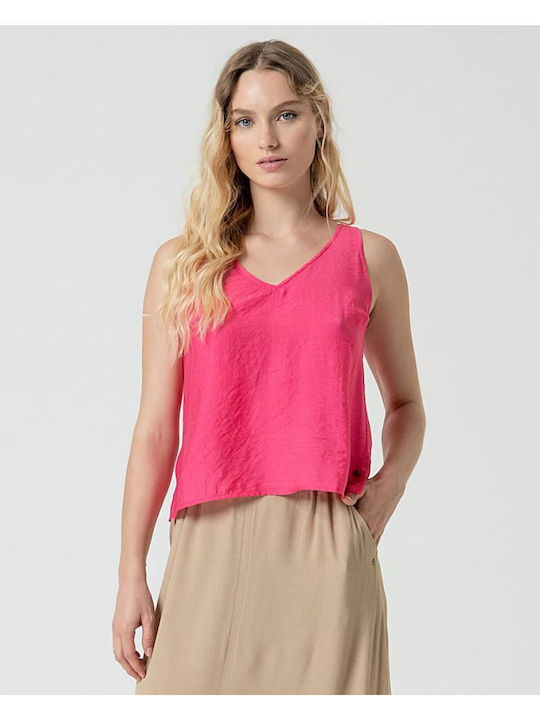 Bluza Damă Cu Decolteu În V Roz
