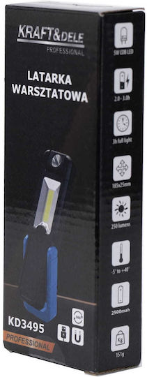 Kraft & Dele Battery LED Workshop Flashlight With Brightness Up To 250 Lumen