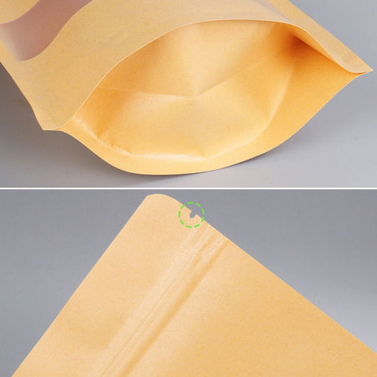 Papier Verpackungstaschen Doypack Eco Große Fenster 1000ml 25 Stück