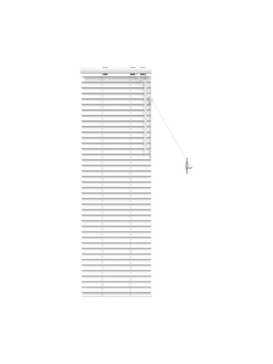 vidaXL Wooden Blind in White Colour W50xH130cm