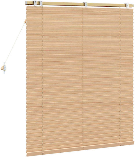 vidaXL Wooden Blind in Brown Colour W120xH130cm
