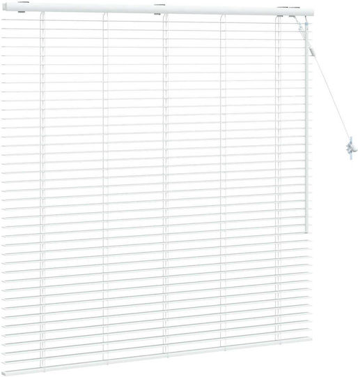vidaXL Jalousie Sonnenschutz Hölzernes in Weißes Farbe P130xH130cm
