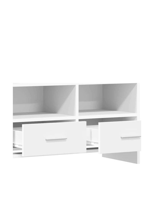 Етажерка За Телевизор Бяла 71.5x33x47см