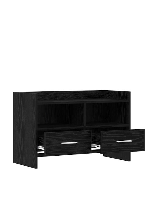 Dulap TV Stejar Negru 71.5x33x47cm