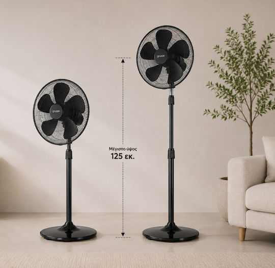 Gruppe Pedestal Fan 120W Fan Diameter 45cm Black