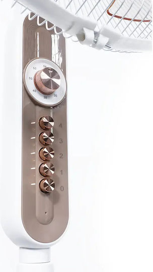Gruppe Ανεμιστήρας Ορθοστάτης 70W Διαμέτρου 45cm White Gold