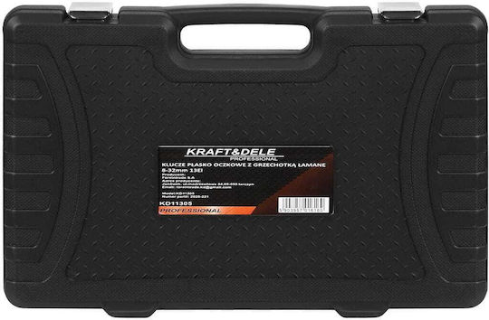 Kraft&Dele Комплект От 13 Бройки Германополигони С Трещотка 8-32mm Kd11305