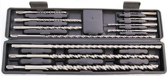 Falon-Tech Σετ 11 Τρυπάνια Καρβιδίου με SDS Plus Στέλεχος για Δομικά Υλικά