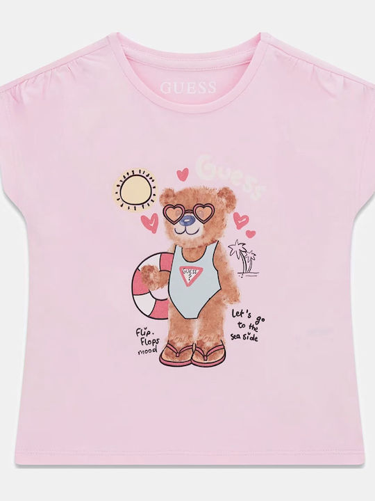 Guess Kinderoberteile T-Shirt Lightpink Batwing