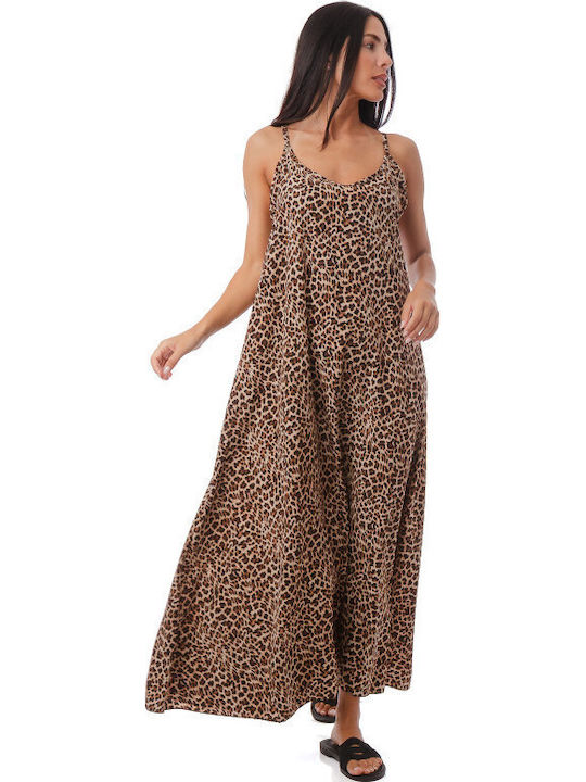 Sommer Midi Damenkleid Tierdruck