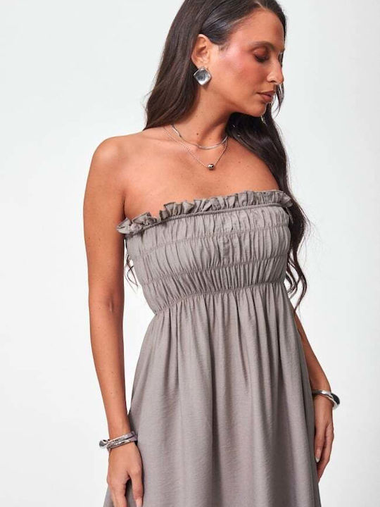 Summer Maxi Dress Beige Dark