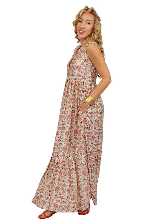 Καλοκαιρινό Maxi Σεμιζιέ Φόρεμα Floral