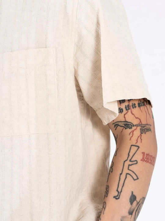 Short Sleeve Shirt in Regular Fit Beige