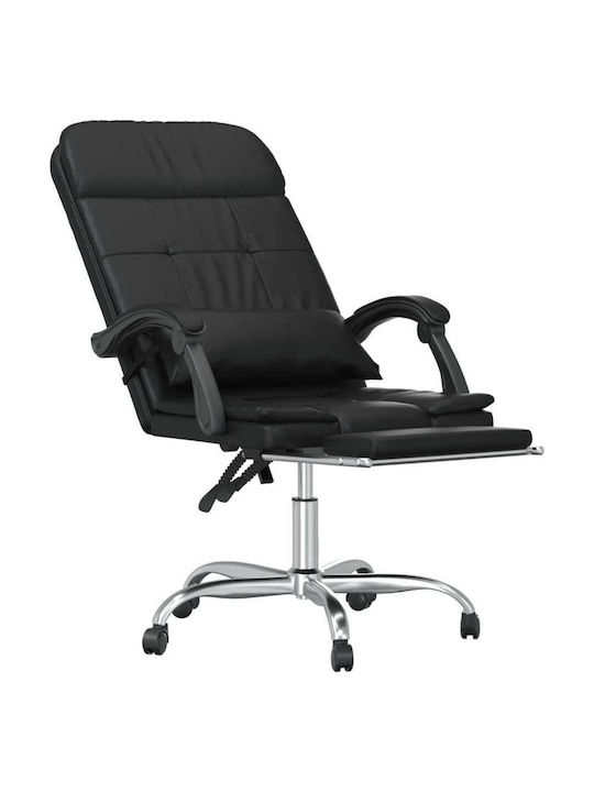 vidaXL Massage Office Chair with Recline Black