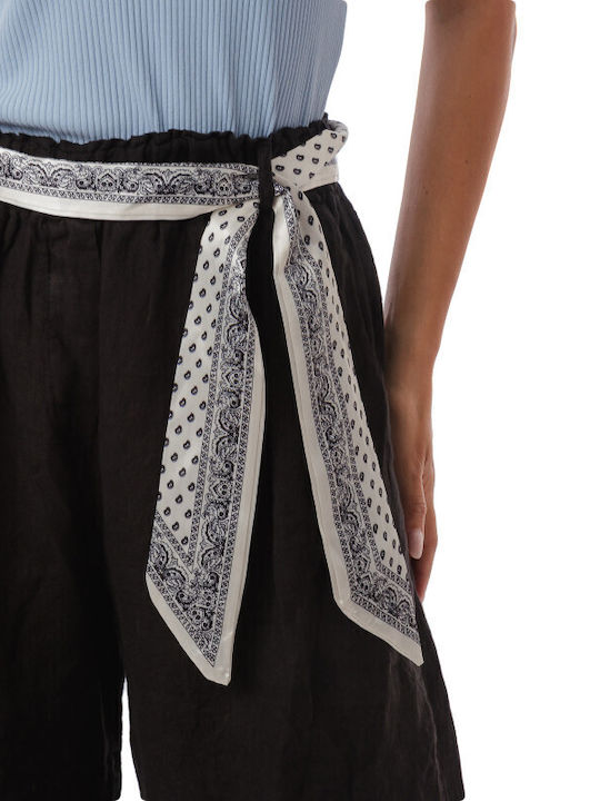 Women's Linen Bermuda Black