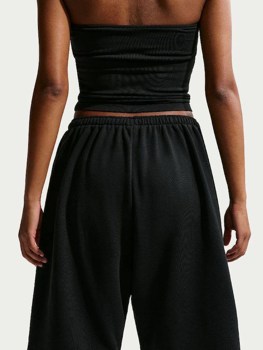 French Terry Bermude Sport Pentru Femei Din Prosop Negru