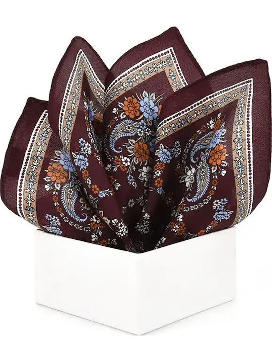 Men's Silky Burgundy Handkerchief
