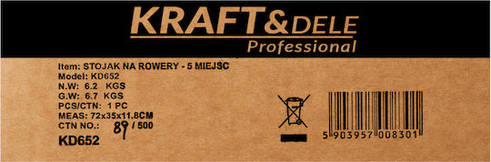 Kraft & Dele Μπάρα Στάθμευσης Ποδηλάτου με 5 Θέσεις