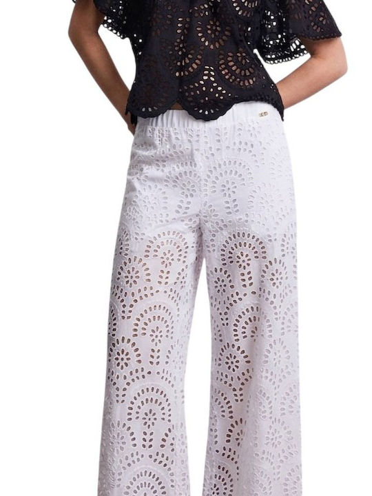 Women's Fabric Trousers Off White