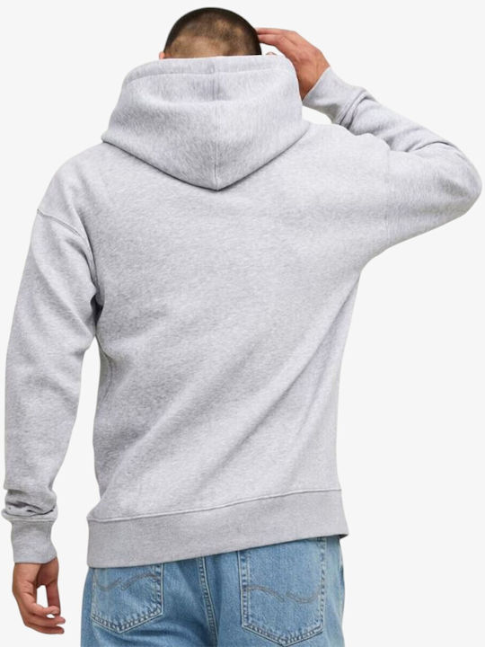 Φούτερ με Κουκούλα Light Grey Melange