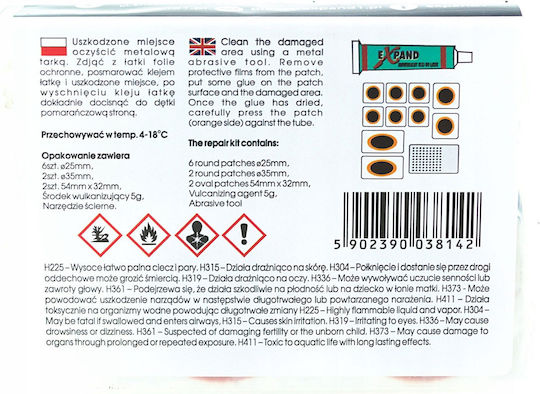 Expand Fahrradwerkzeug Set 12 Reparaturset für Fahrradreifen